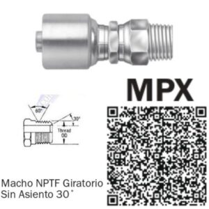 6MPX-06 CONNECTION FOR 6 HOSE