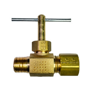 PARKER BRONZE INLINE NEEDLE VALVE 1/4 O.D. X1/8 NPT